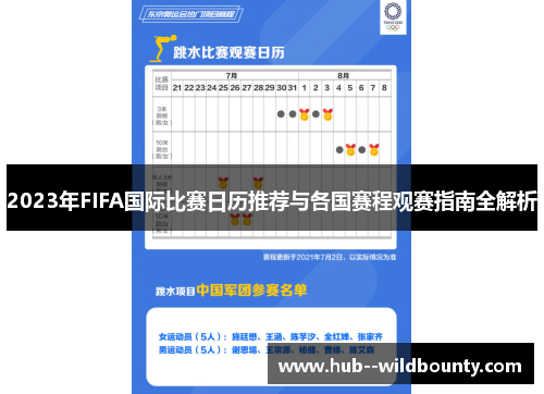 2023年FIFA国际比赛日历推荐与各国赛程观赛指南全解析 2023年FIFA国际比赛日历推荐与各国赛程观赛指南全解析